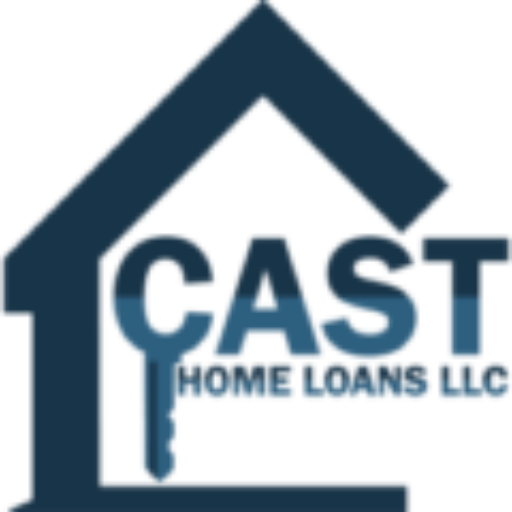 A blue logo for cast.